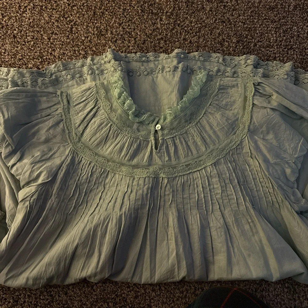 Free People Light sage Mini Dress - Picture 3 of 3